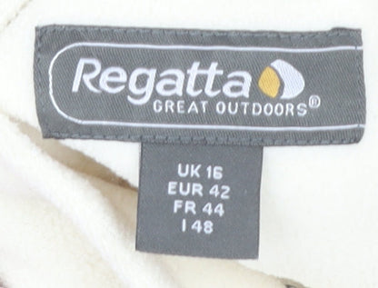 Regatta Women Ivory Fleece 1/2 Zip Sweatshirt Size 16