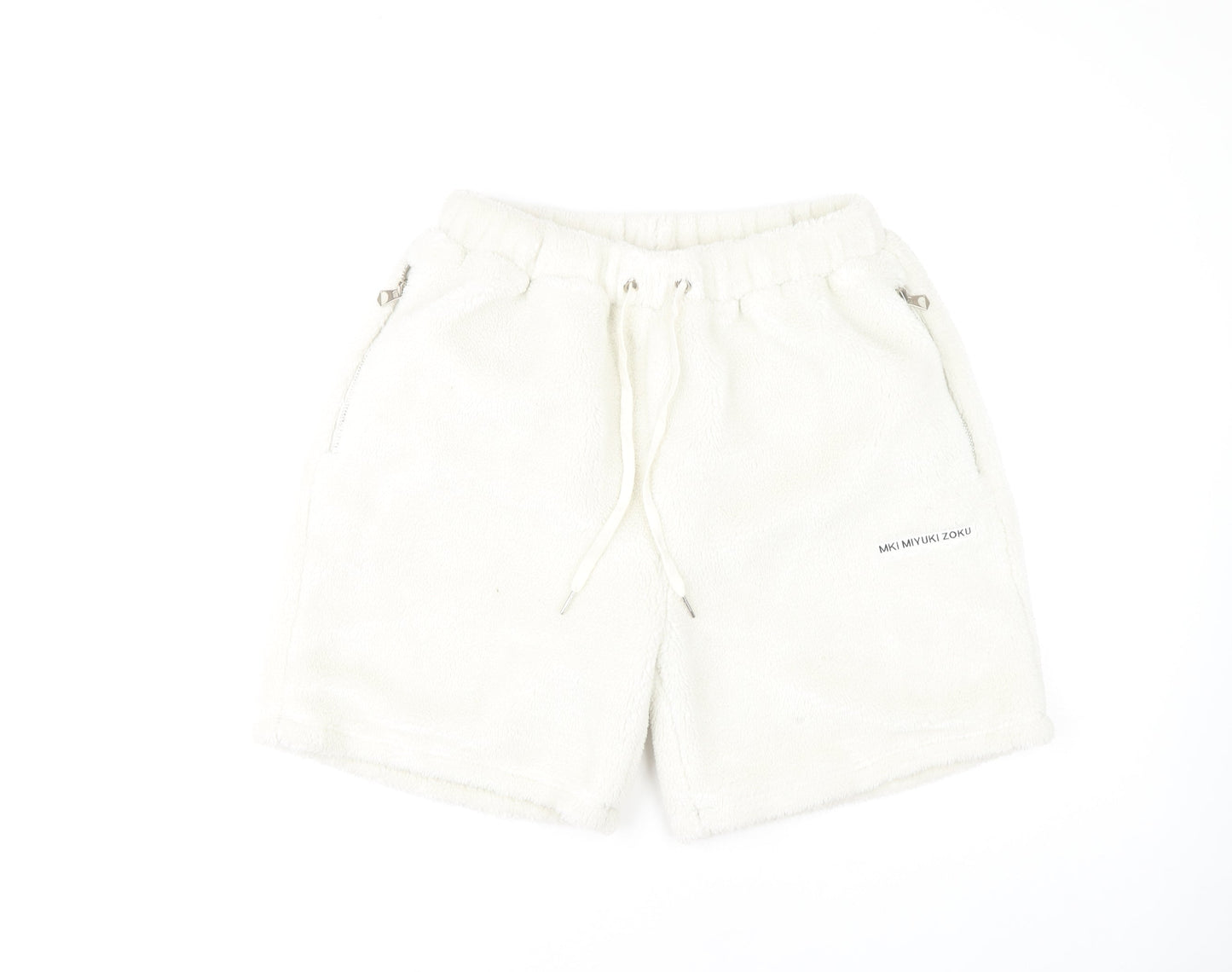 MKI MIYUKI ZOKU Unisex White Acrylic Shorts L