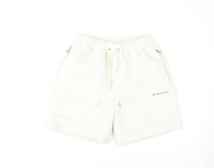 MKI MIYUKI ZOKU Unisex White Acrylic Shorts L