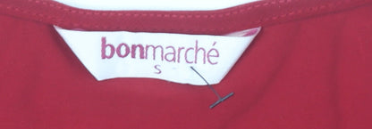 Bonmarché Women's Red Blouse, Size S, Lace Accent
