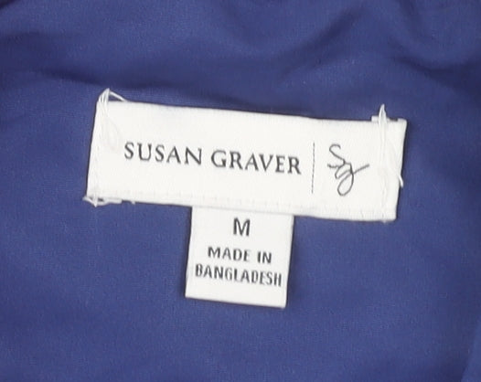 Susan Graver Women's Blue Parka Jacket M