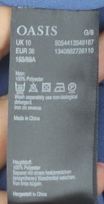 Oasis Women's Blue Paisley V-Neck Sleeveless Dress