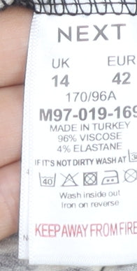 Next Women's Multicoloured V-Neck Dress Size 14