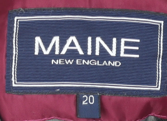 Maine New England Women's Grey Jacket, Size 20, Zipped Pockets