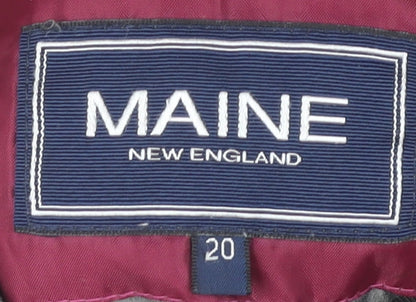 Maine New England Women's Grey Jacket, Size 20, Zipped Pockets