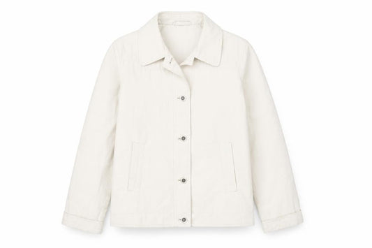 Telemac Women's Beige M Jacket - Casual, Buttoned