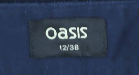 Womens UK Size 12 Oasis Regular Fit Casual Blue Trousers