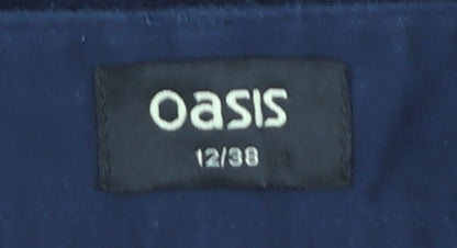Womens UK Size 12 Oasis Regular Fit Casual Blue Trousers