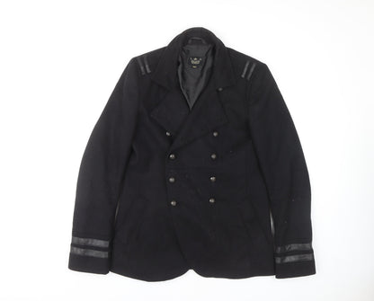 Womens UK Size S River Island Black Pea Coat
