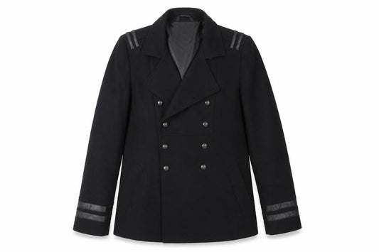 Womens UK Size S River Island Black Pea Coat