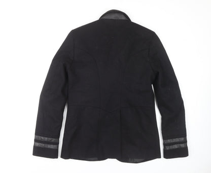Womens UK Size S River Island Black Pea Coat