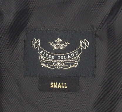 Womens UK Size S River Island Black Pea Coat