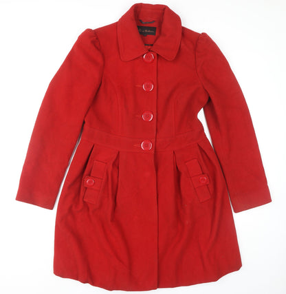 E-vie Red Women's Overcoat Size 10 Classic