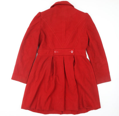 E-vie Red Women's Overcoat Size 10 Classic