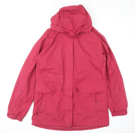 Mountain Warehouse Women's Red Hooded Rain Coat Size 14