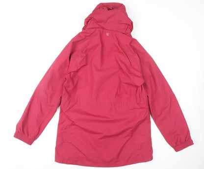 Mountain Warehouse Women's Red Hooded Rain Coat Size 14