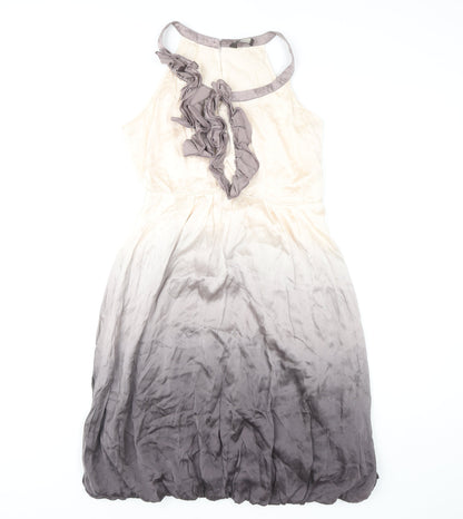 Principles Women's Ivory Grey Silk Dress, Size 10