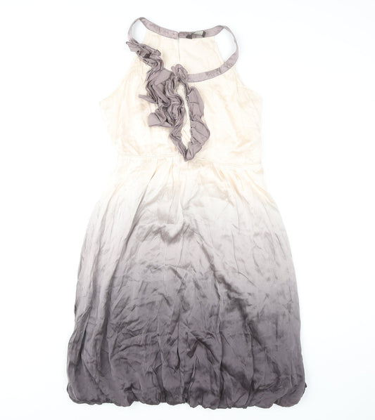 Principles Women's Ivory Grey Silk Dress, Size 10