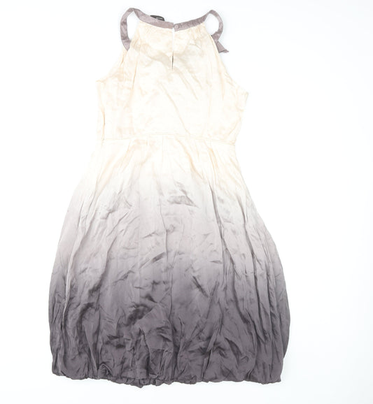 Principles Women's Ivory Grey Silk Dress, Size 10