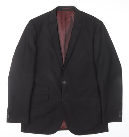 Men's &City Black Blazer, Size 42, Classic Formal Wear