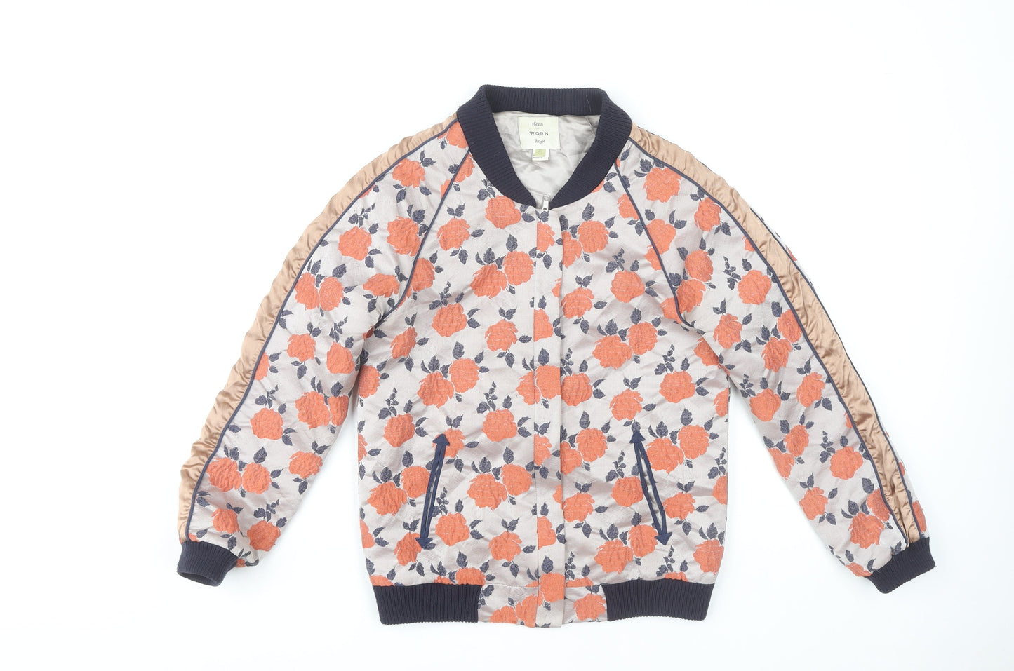 Seen Worn Kept Women's Floral Bomber Jacket Size 6