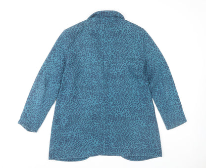 Kettlewell Women's Blue Animal Print Blazer L