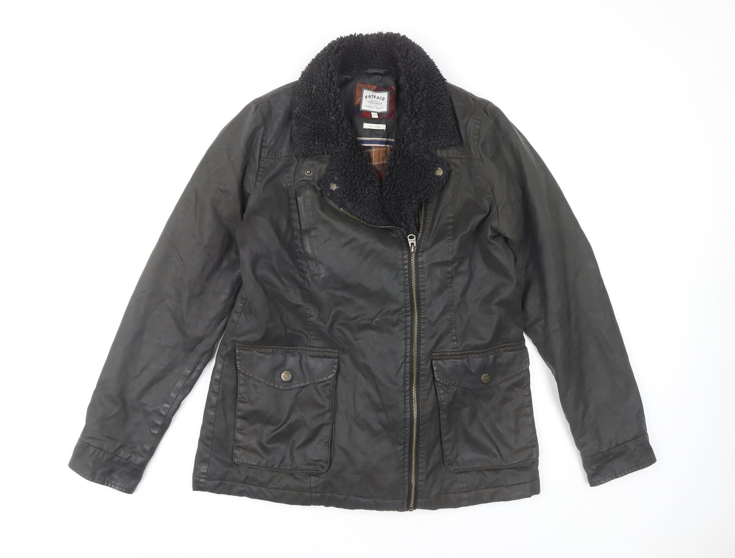 FatFace Women's Black Biker Jacket Size 10