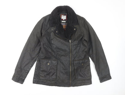 FatFace Women's Black Biker Jacket Size 10