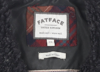 FatFace Women's Black Biker Jacket Size 10