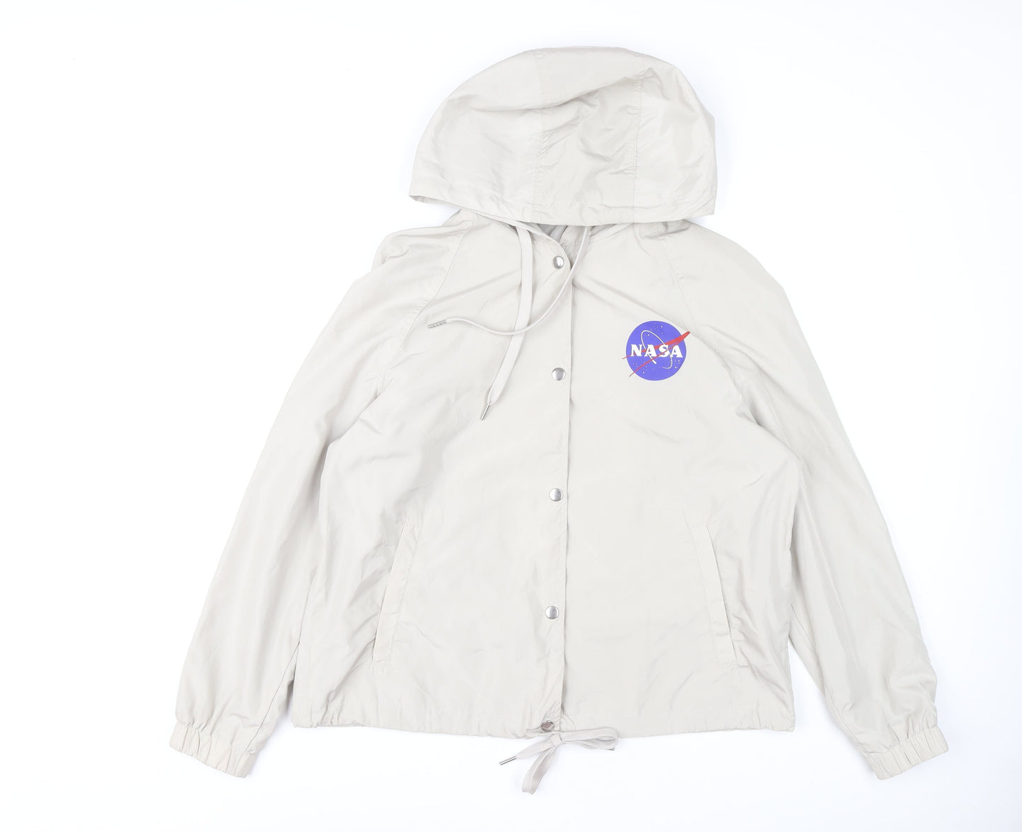 H&M Unisex Beige NASA Windbreaker Jacket M