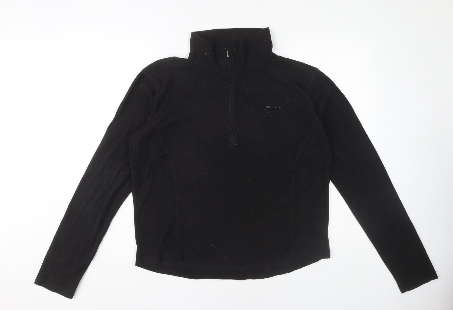 Portwest Men's Black Fleece 1/2 Zip Sweatshirt L