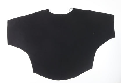 Quiz Women's Black Solid Dolman Sleeve Top Size 10