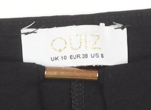 Quiz Women's Black Solid Dolman Sleeve Top Size 10