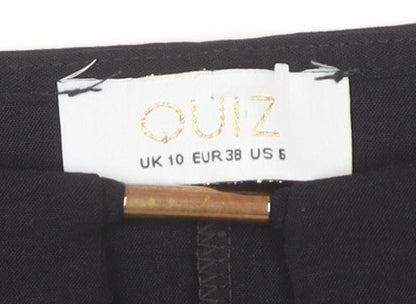 Quiz Women's Black Solid Dolman Sleeve Top Size 10