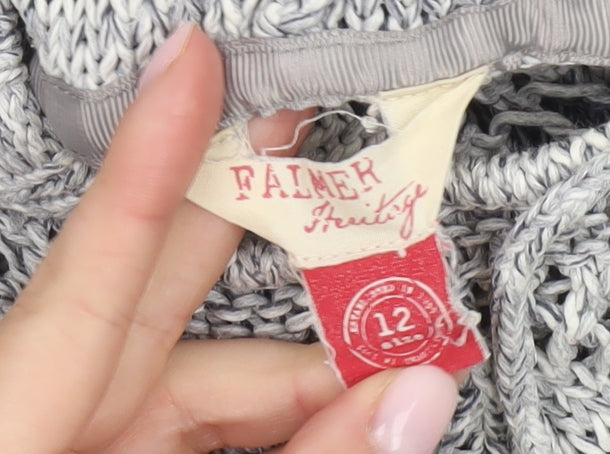 F&F Women's Blue Hooded Pullover Jumper Size 12