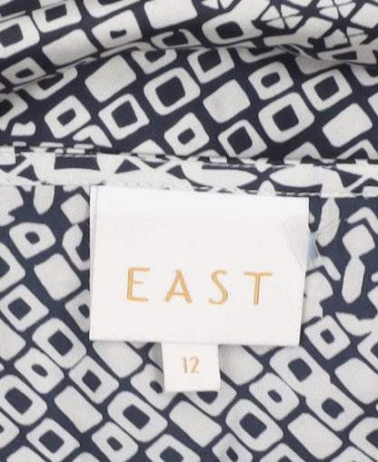 East Women's Geometric Dress, Size 12, Multicoloured