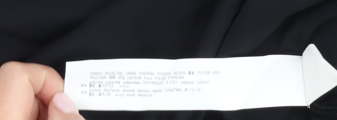 Zara Women's Black Long Sleeve Bodysuit L