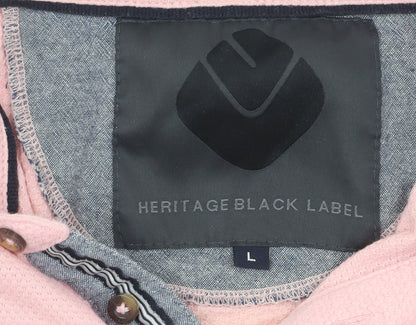 Heritage Black Label Men's Pink L Polo Short Sleeve