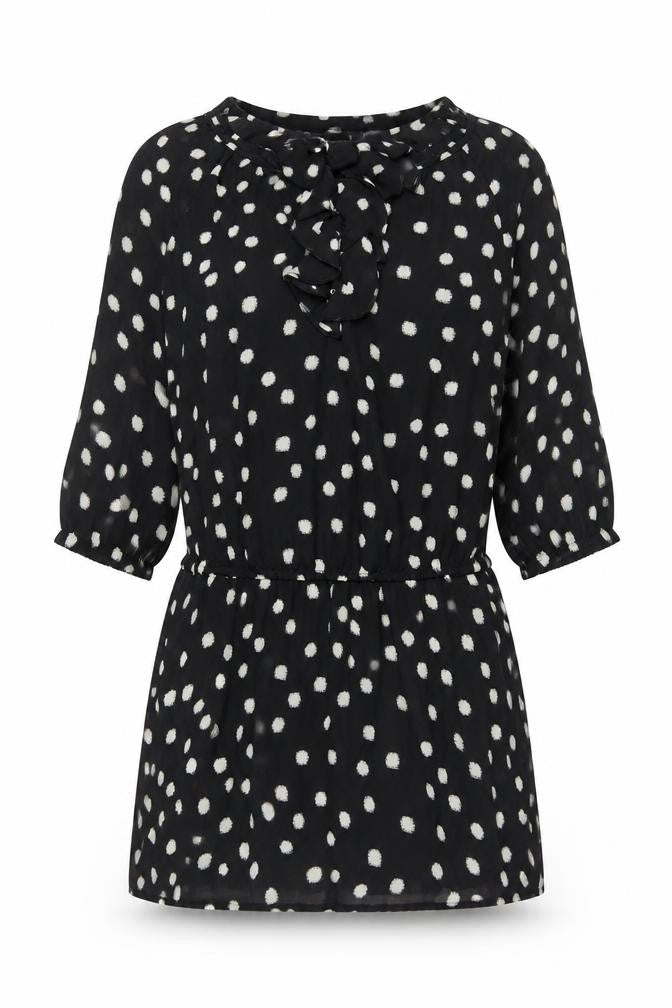ESPRIT Women's Black Polka Dot Dress Size 12