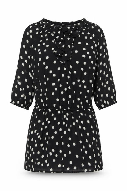 ESPRIT Women's Black Polka Dot Dress Size 12
