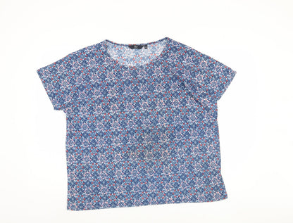 Womens UK Size 18 Isle Essentials Multicoloured Basic T-Shirt