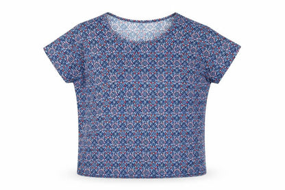 Womens UK Size 18 Isle Essentials Multicoloured Basic T-Shirt