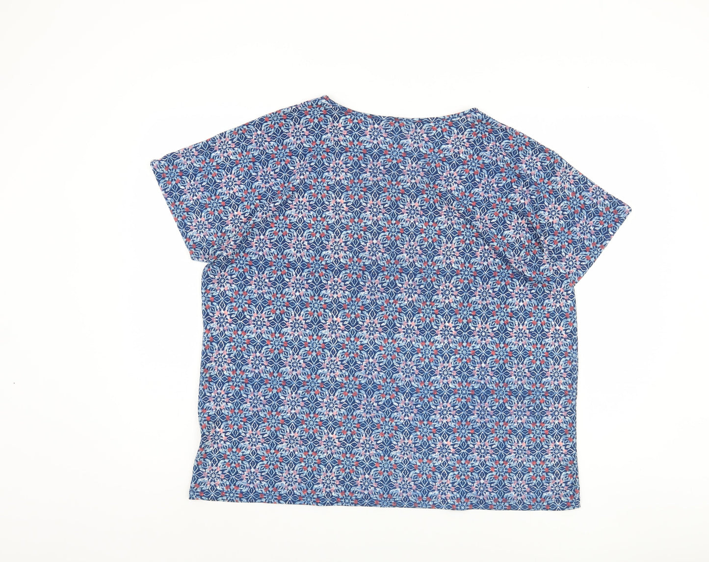 Womens UK Size 18 Isle Essentials Multicoloured Basic T-Shirt