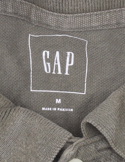 GAP Men’s Green Polo Shirt Medium Cotton Short Sleeve