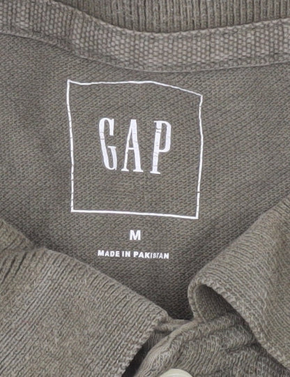 GAP Men’s Green Polo Shirt Medium Cotton Short Sleeve