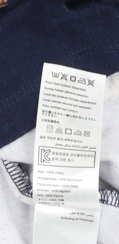 Joules Women's Blue Floral T-Shirt Dress Size 12