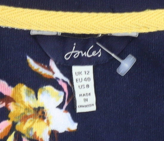 Joules Women's Blue Floral T-Shirt Dress Size 12
