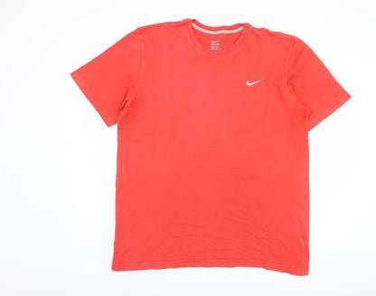 Nike Men's Red Athletic Fit Crew Neck T-Shirt M