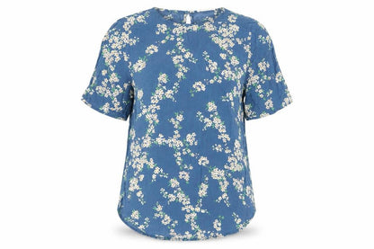 Womens UK Size 8 H&M Blue Basic Blouse
