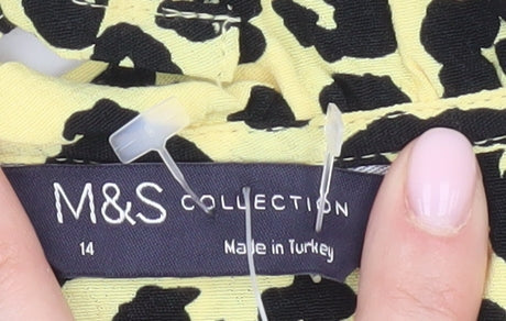 Womens UK Size 14 Marks and Spencer Multicoloured Basic Blouse